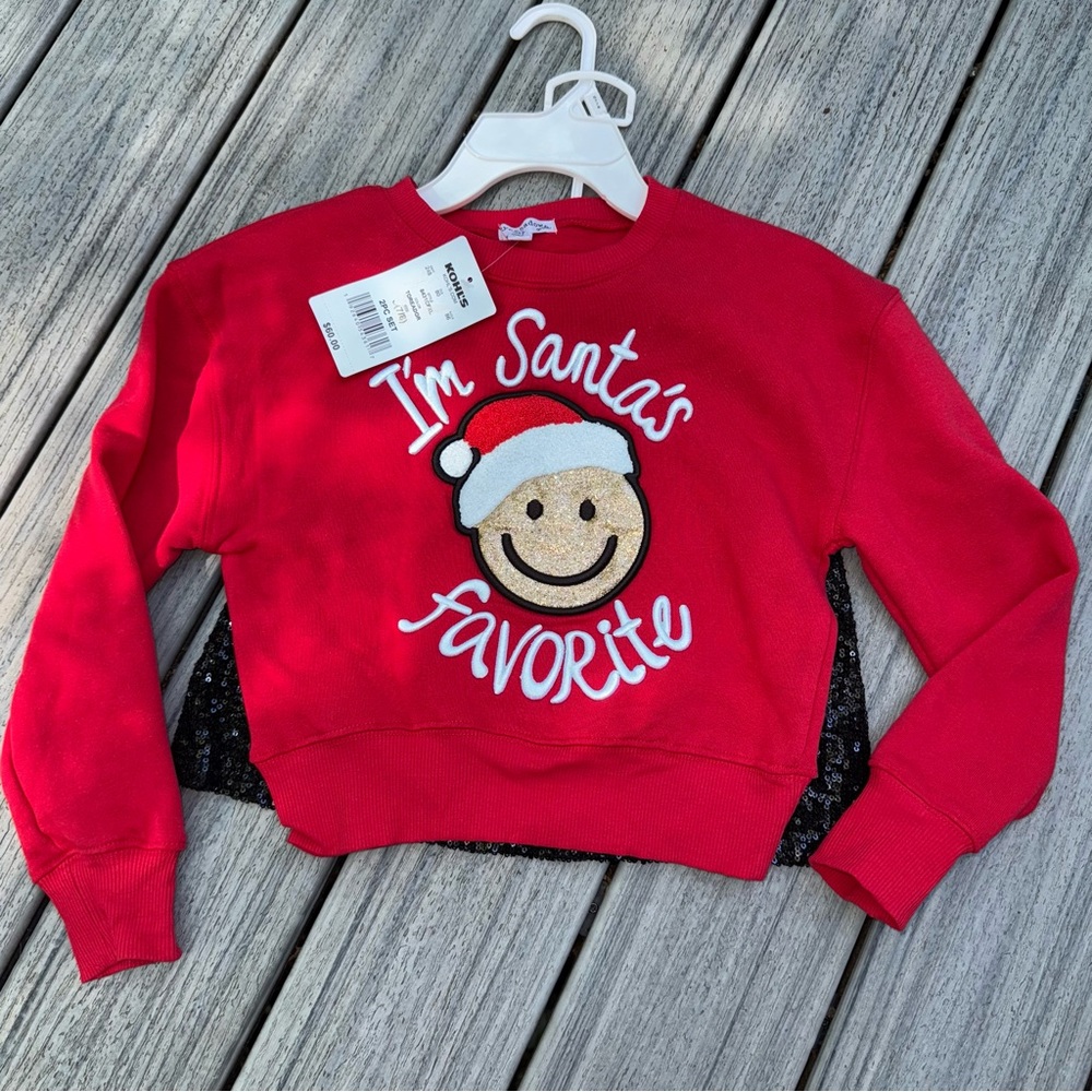 2piece Little Girl’s Coordinated Holiday Outfit NWT
